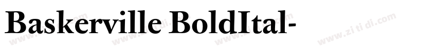 Baskerville BoldItal字体转换